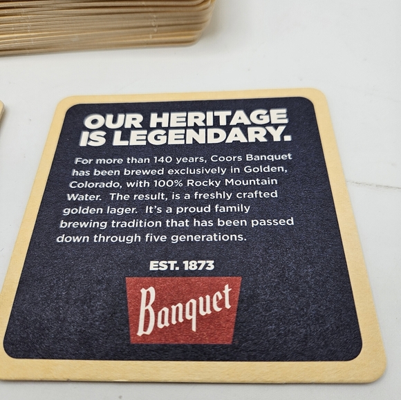 20 Coors Banquet drink coasters double-sided - Picture 2 of 3